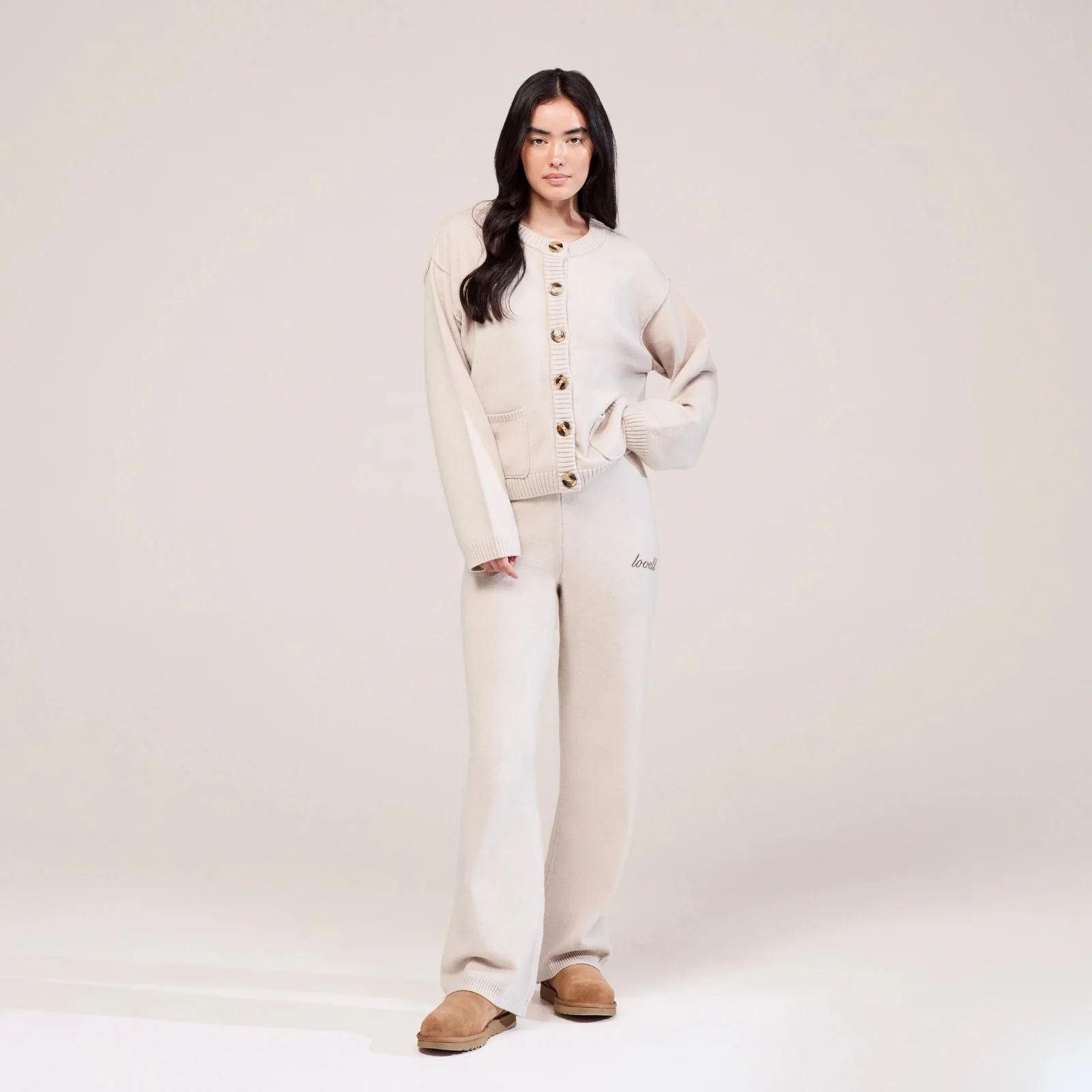 Soft Knit Cardigan - Beige - Image 6
