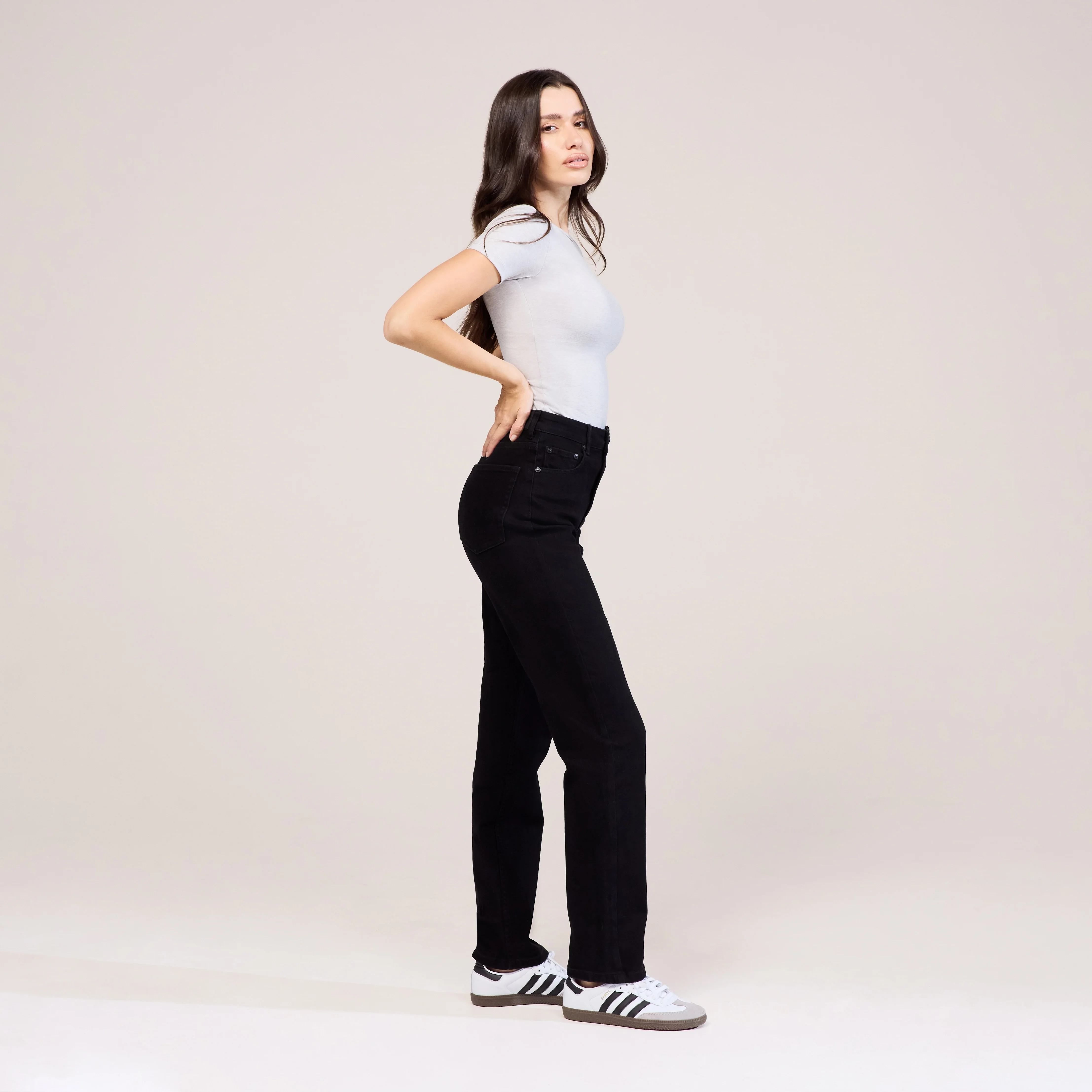 Straight Jeans - Black - Image 5