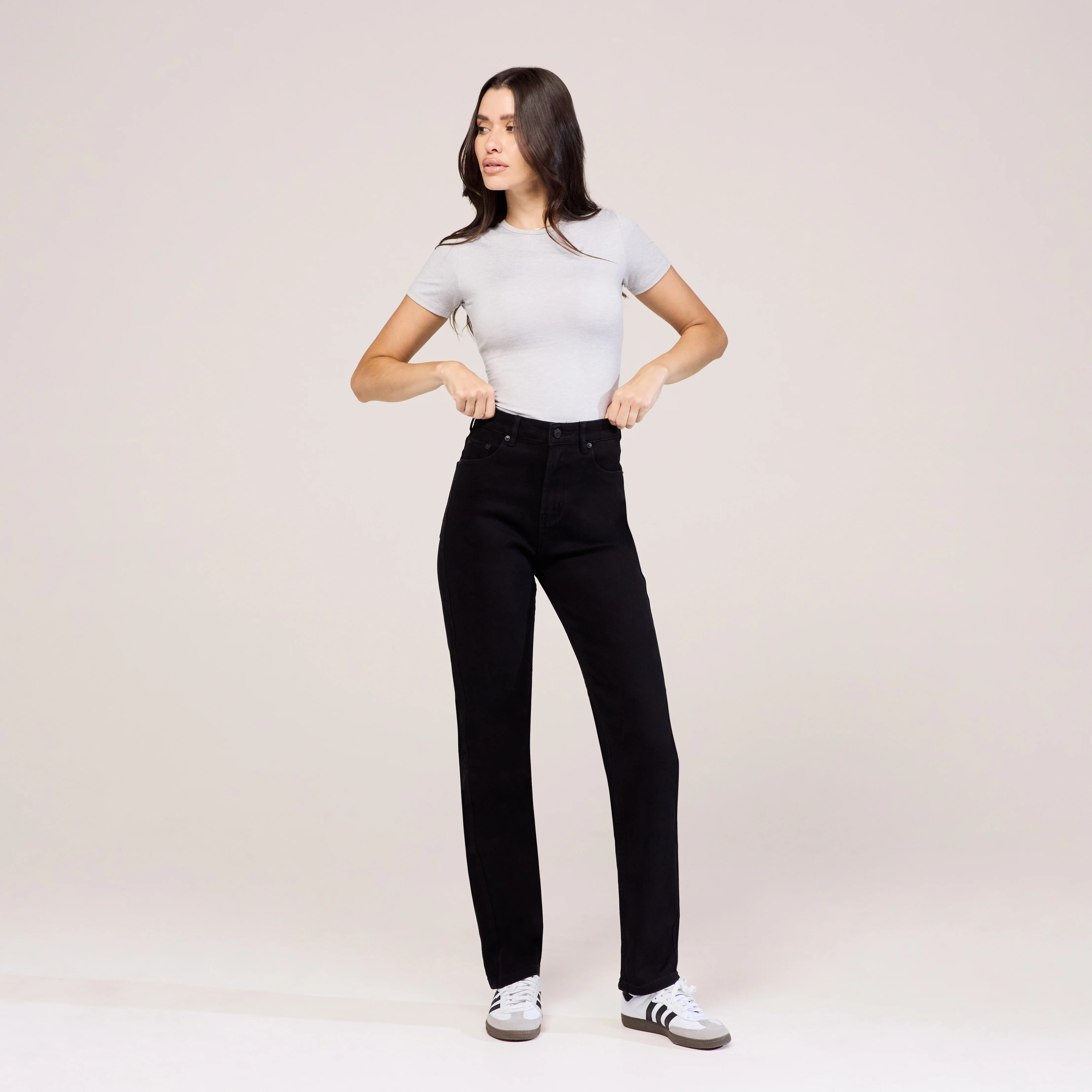 Straight Jeans - Black - Image 6