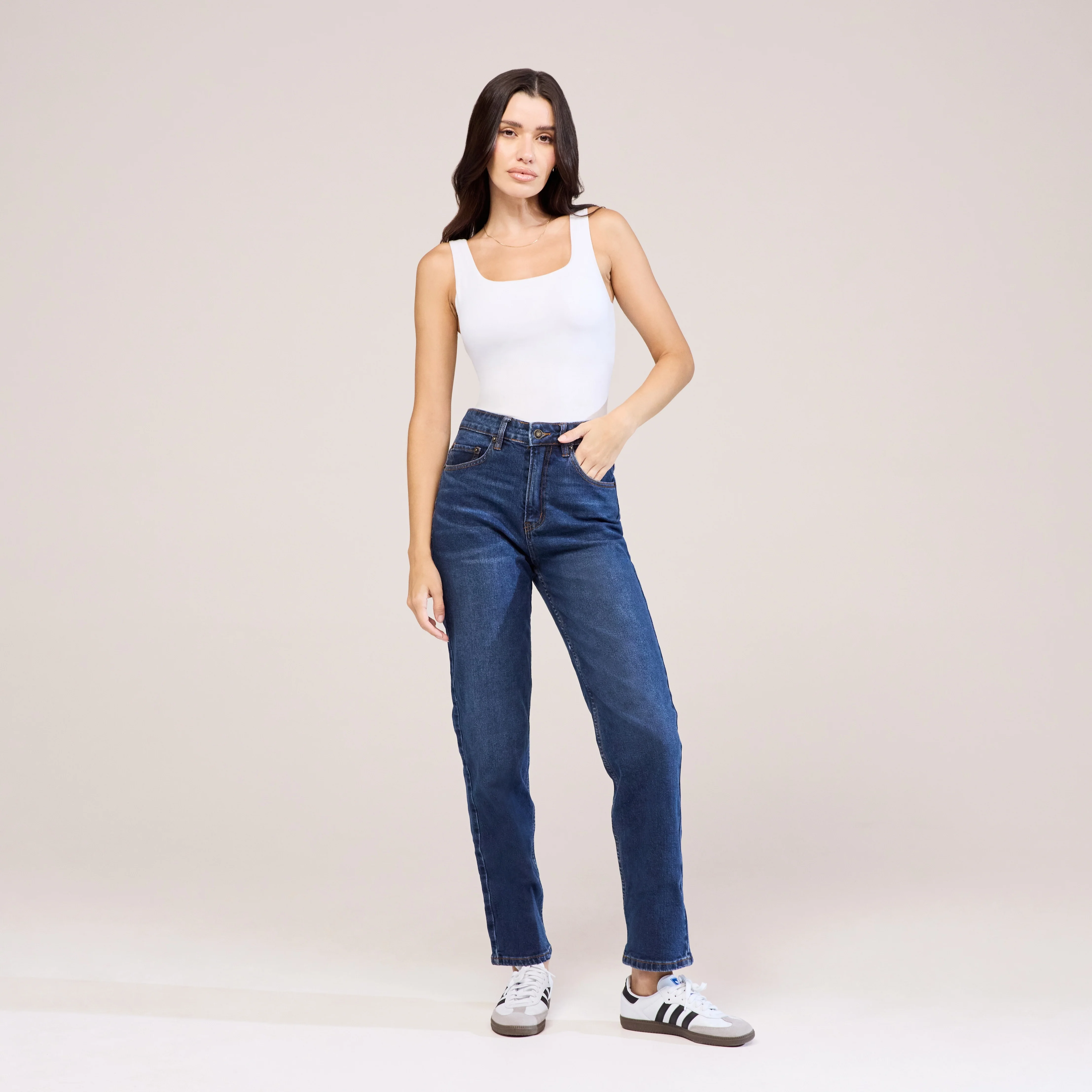 Straight Jeans - Dark Blue