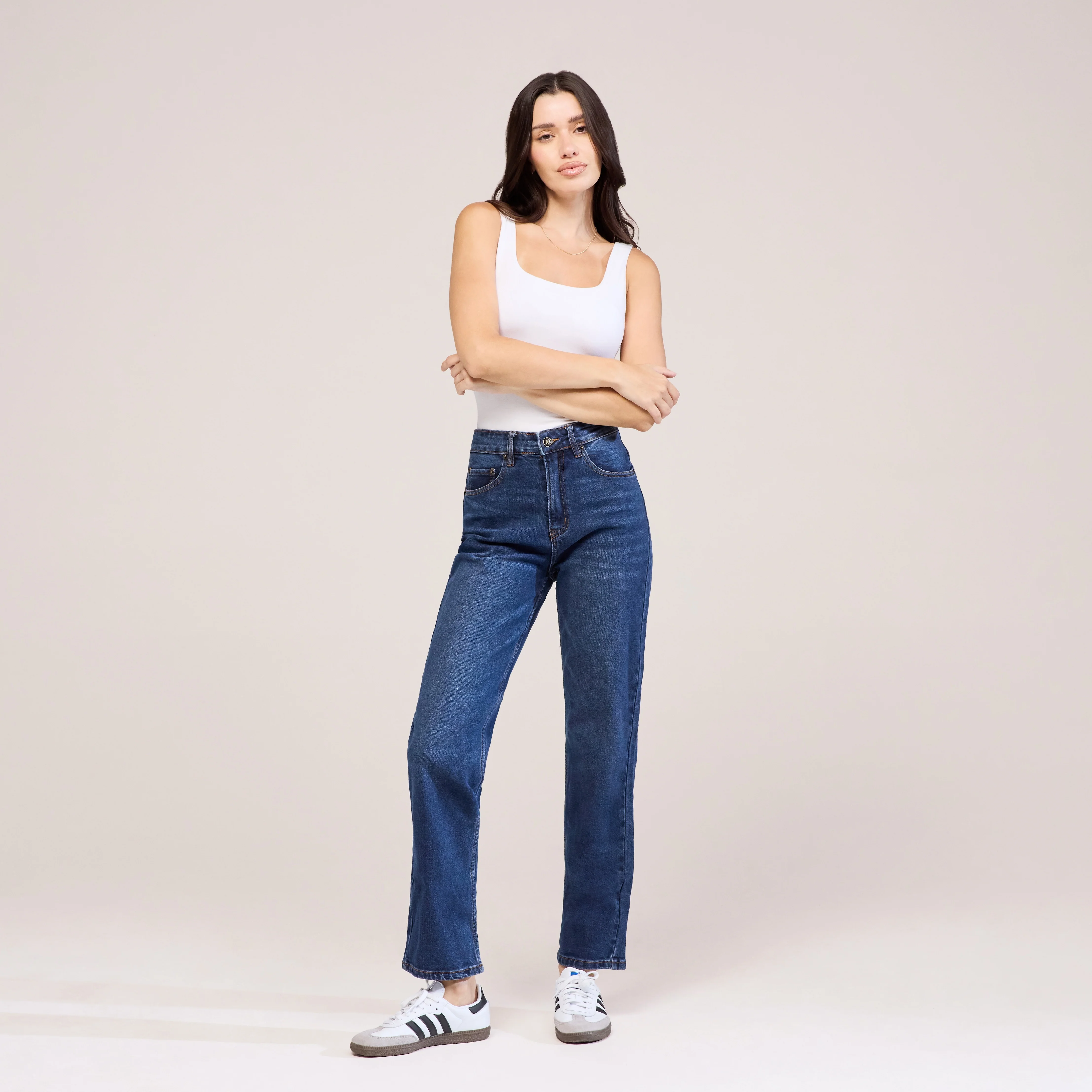 Straight Jeans - Dark Blue - Image 2