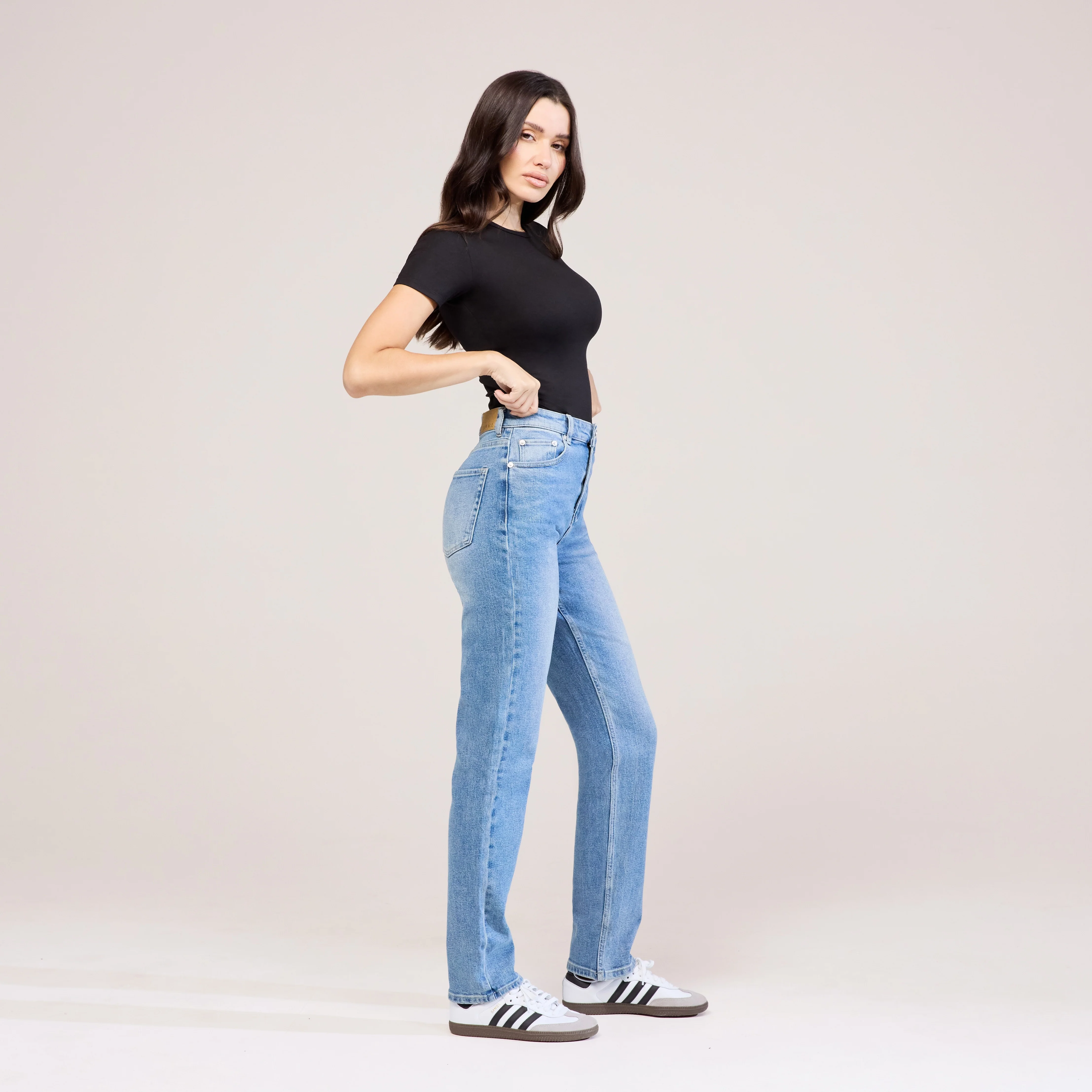 Straight Jeans - Mid Blue - Image 2