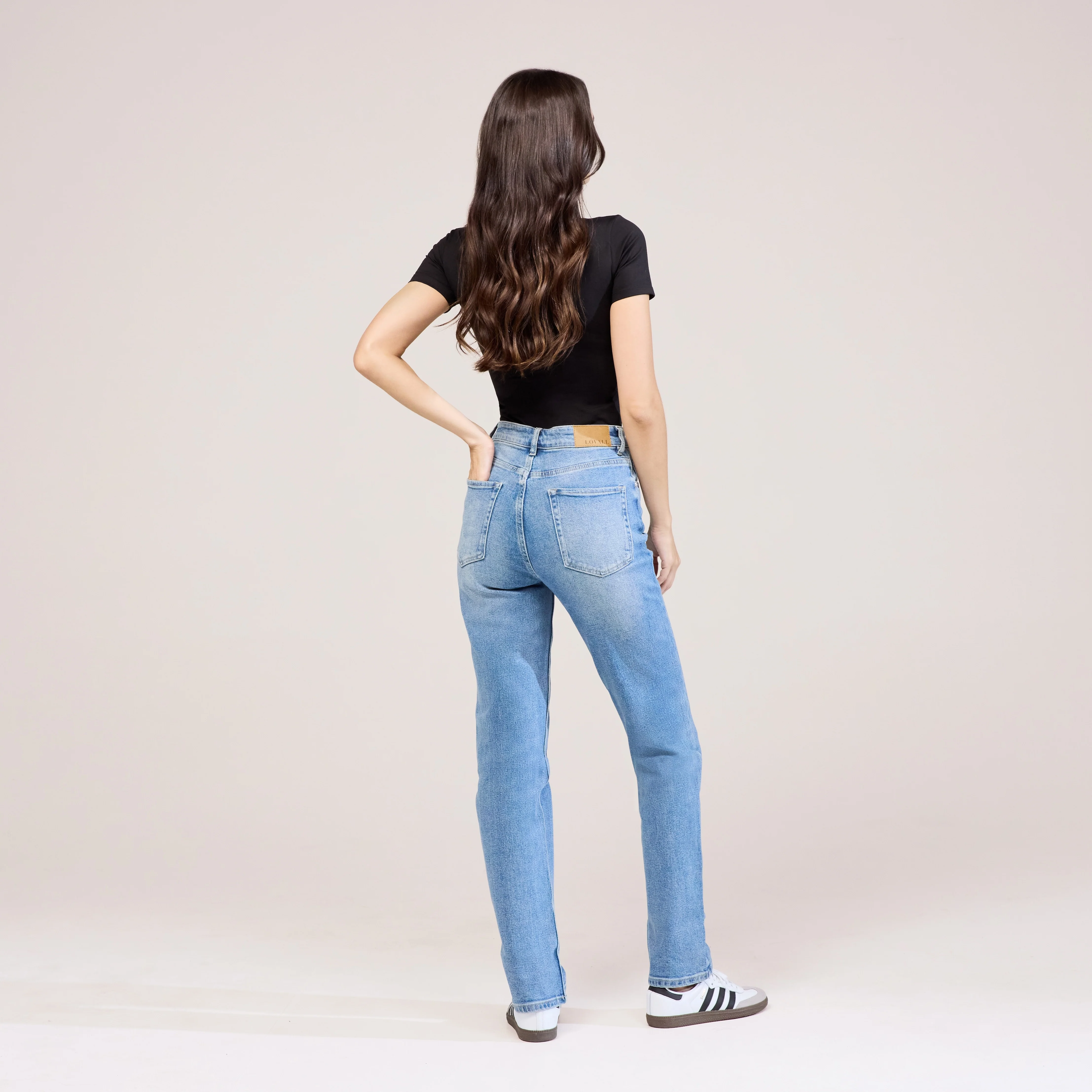 Straight Jeans - Mid Blue - Image 3