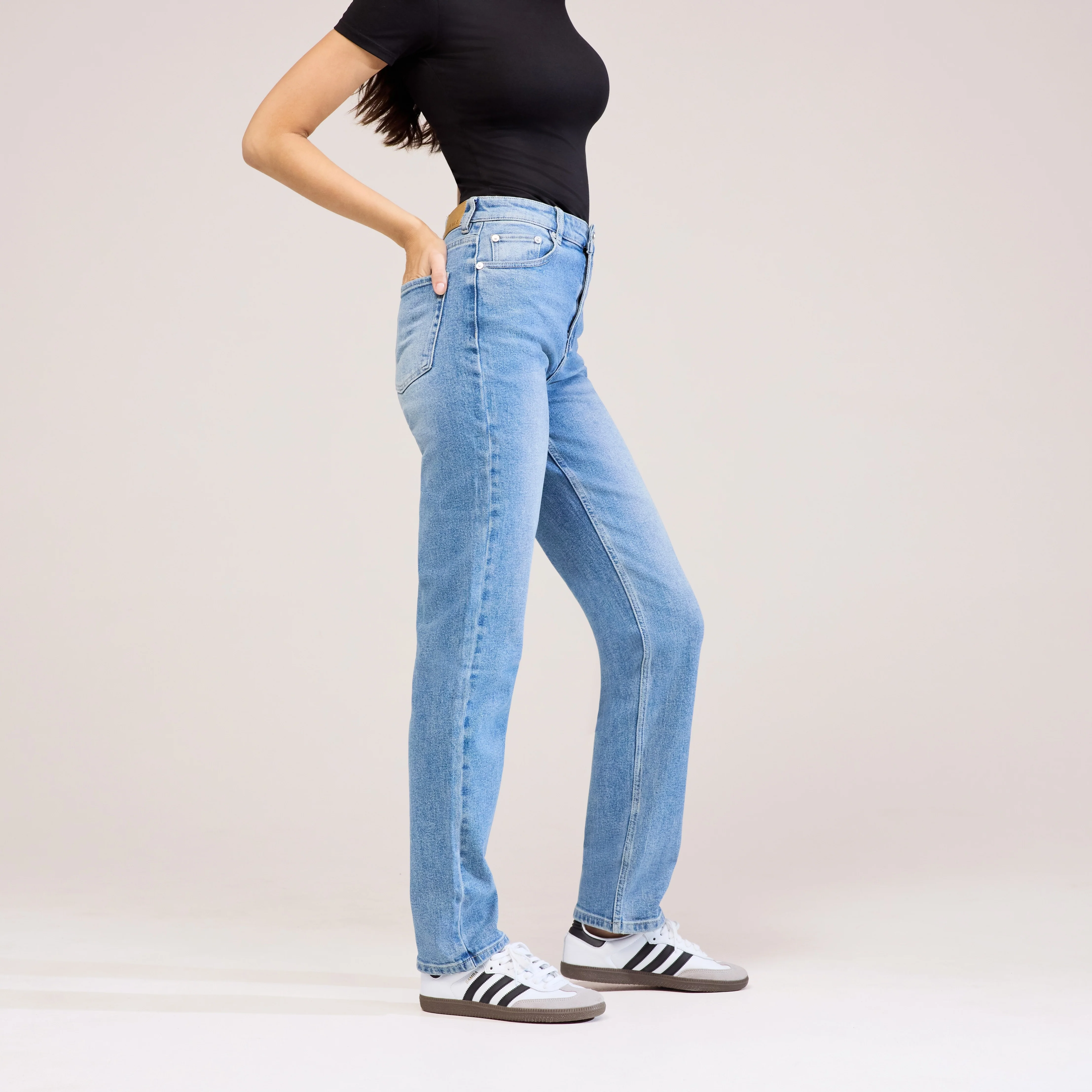 Straight Jeans - Mid Blue - Image 6