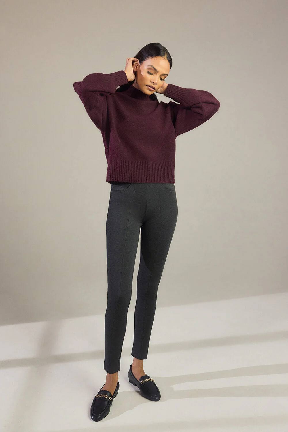 Treggings - Grey Marl - Image 2