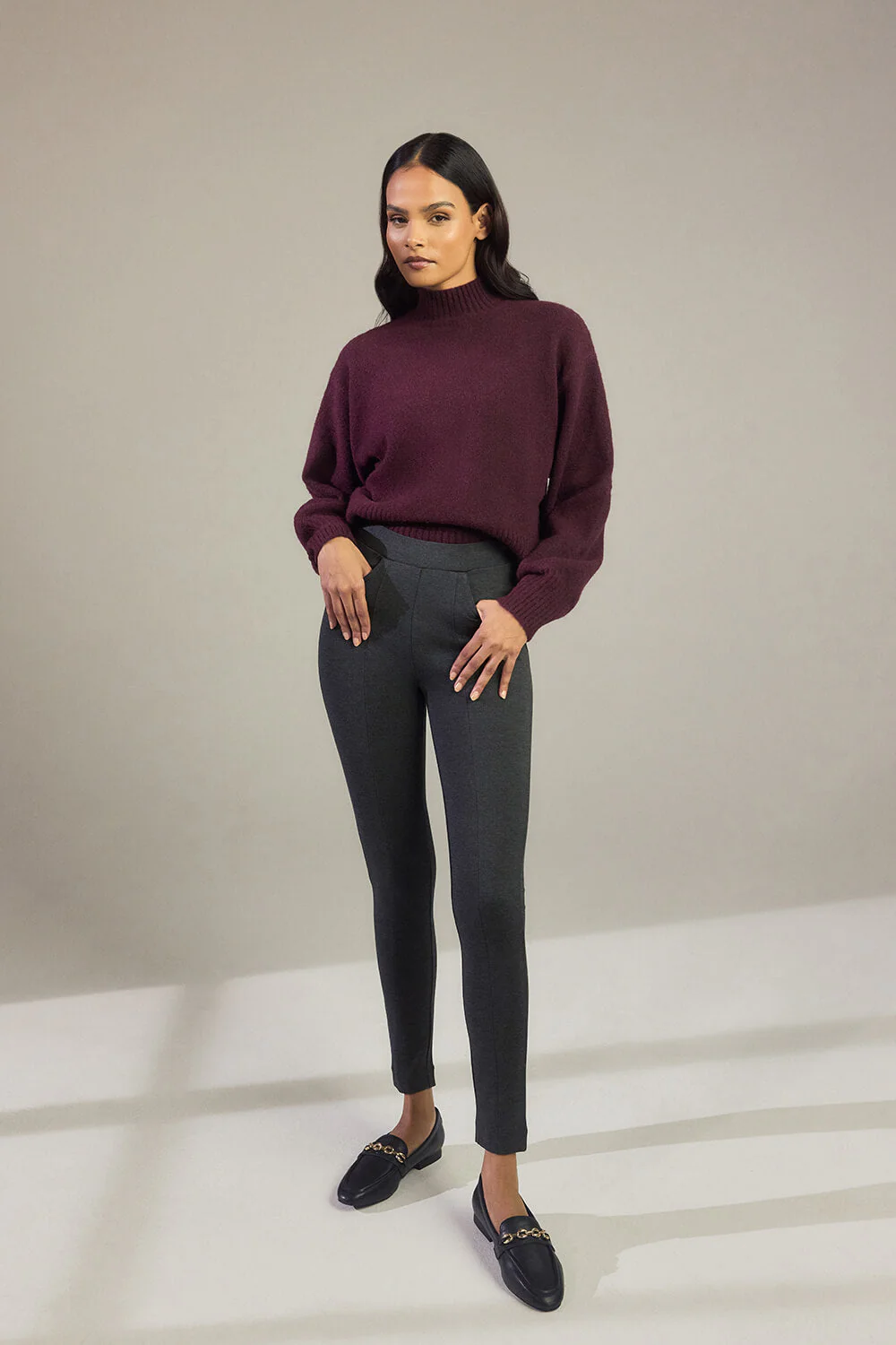 Treggings - Grey Marl - Image 3