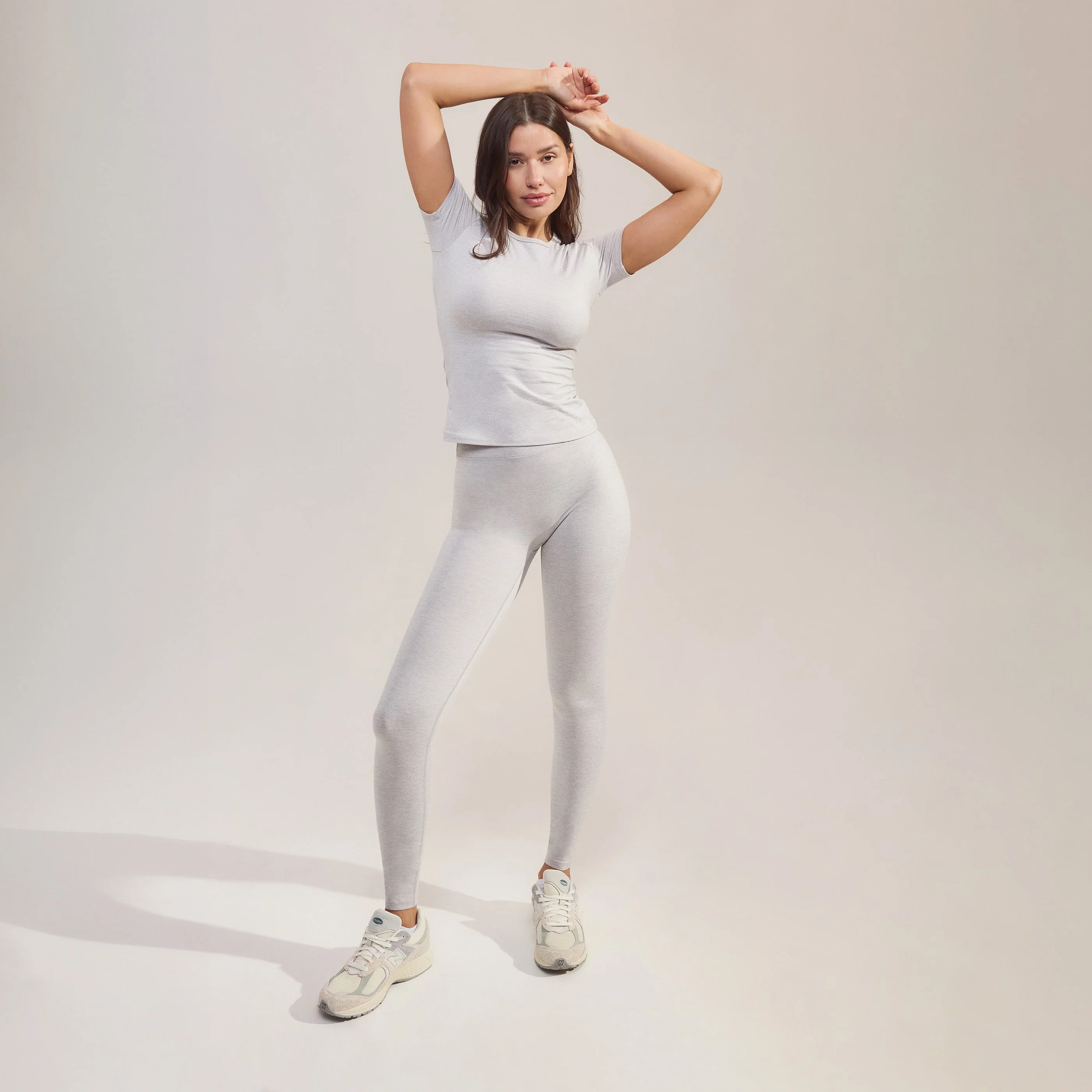 Ultimate Everyday Leggings - Light Grey Marl - Image 3