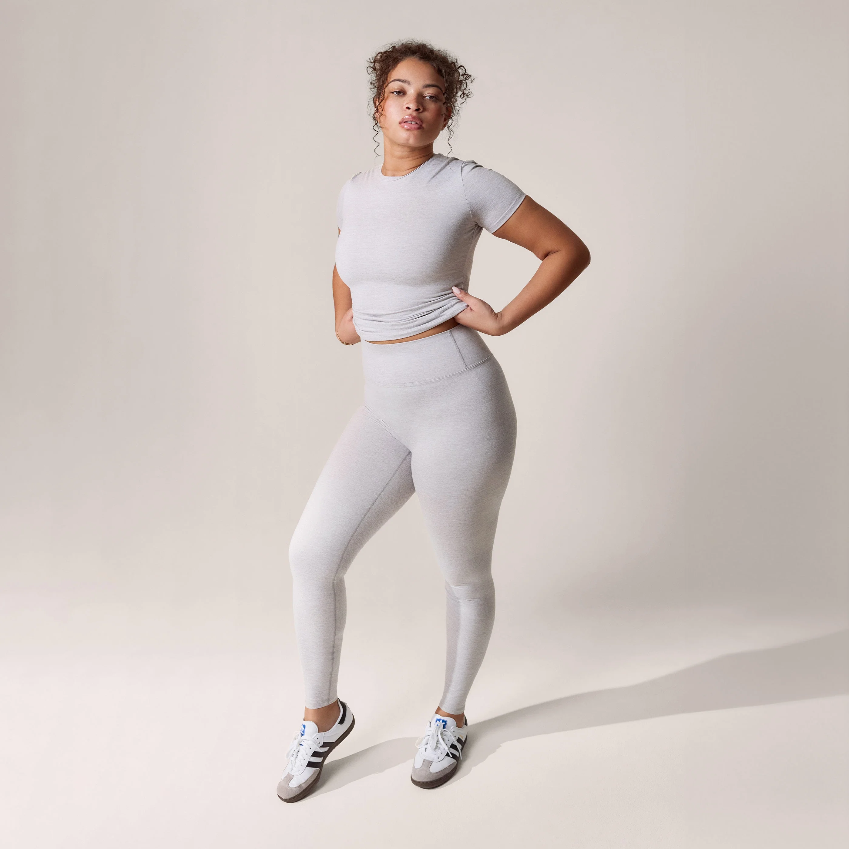 Ultimate Everyday Leggings - Light Grey Marl - Image 6