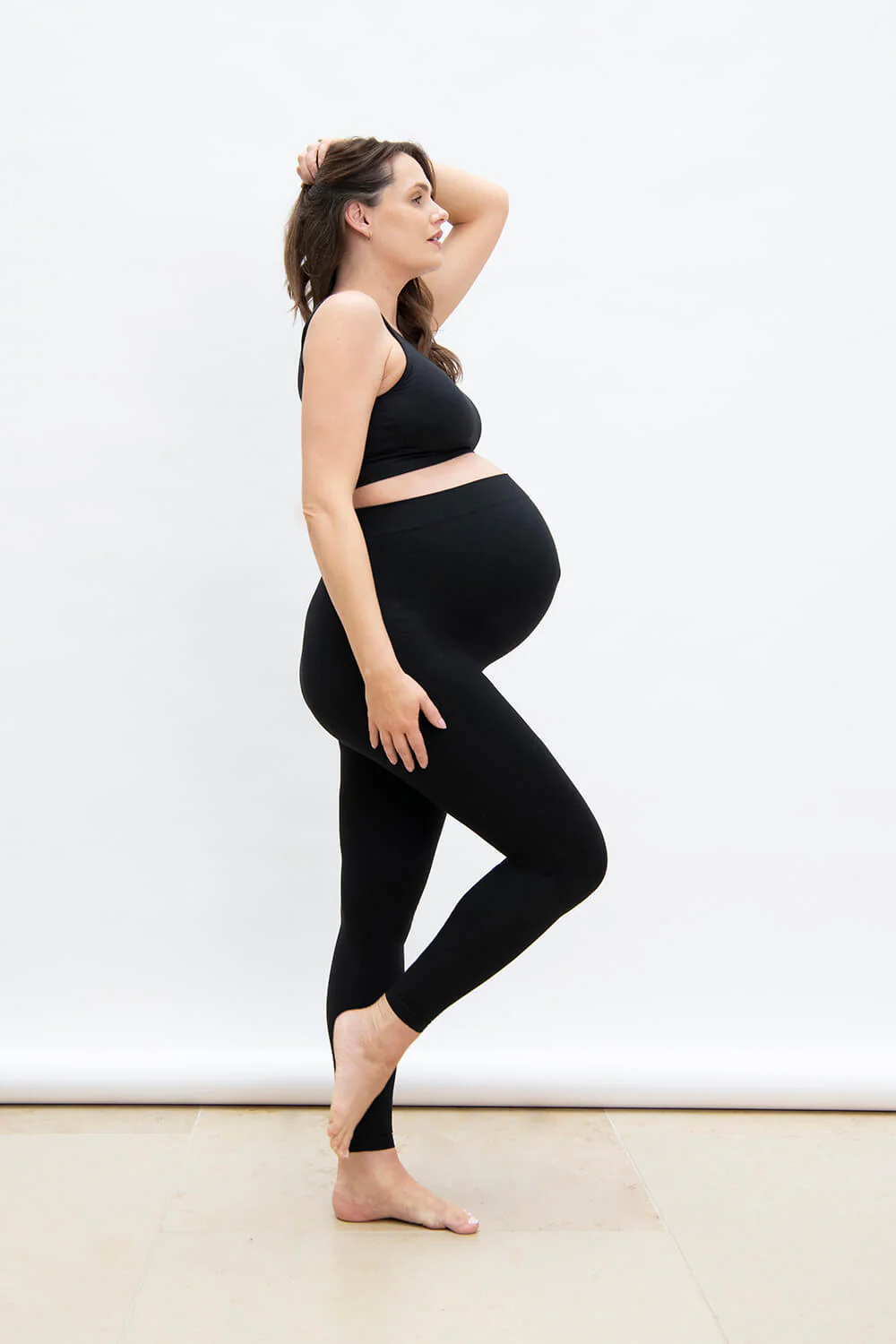 Ultimate Seamless Maternity Leggings - Black - Image 2
