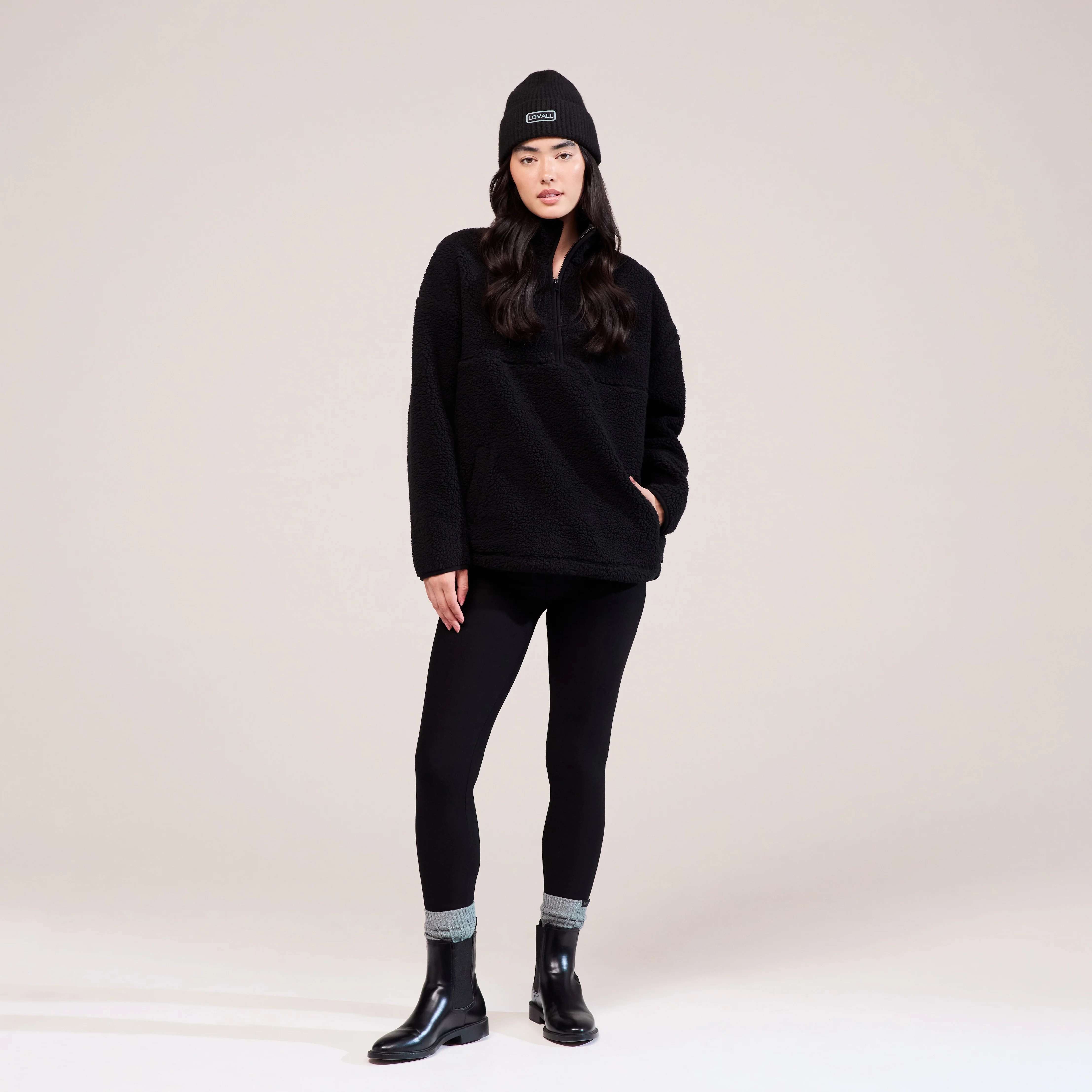 Winter Everyday High Waisted Leggings - Black - Image 2