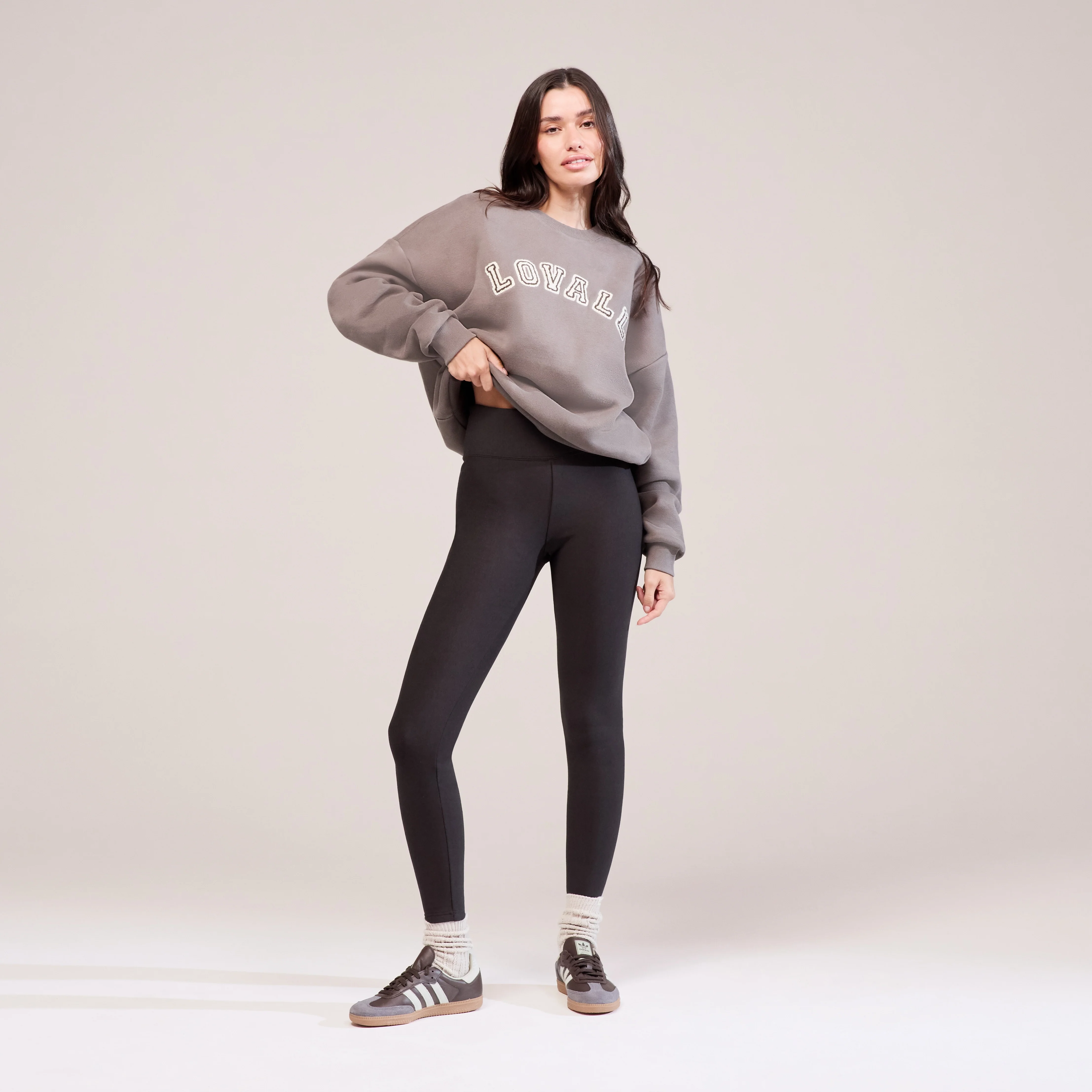 Winter Everyday High Waisted Leggings - Black Coffee - Image 2