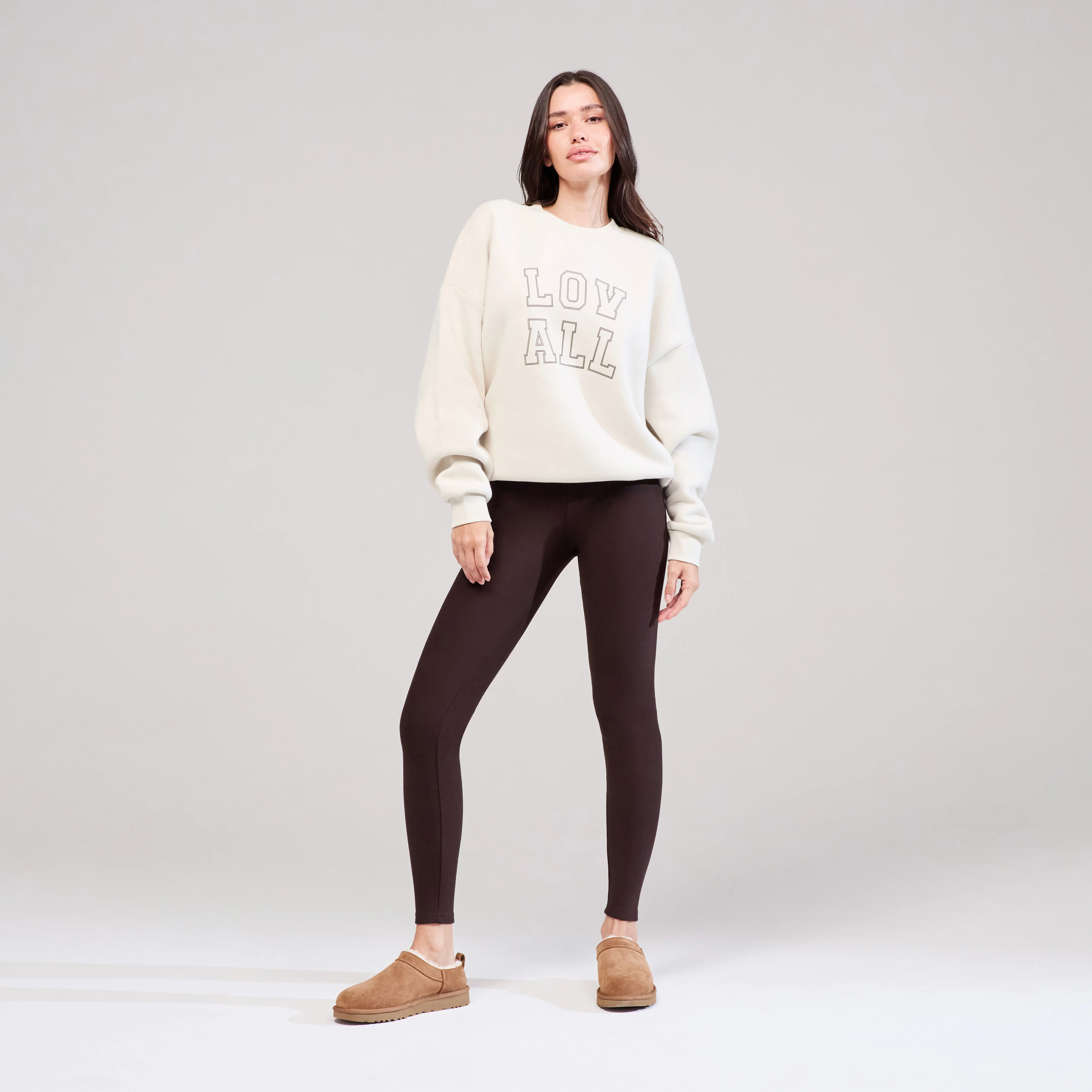Heavyweight Oversized Sweatshirt Varsity - Ecru - Image 2