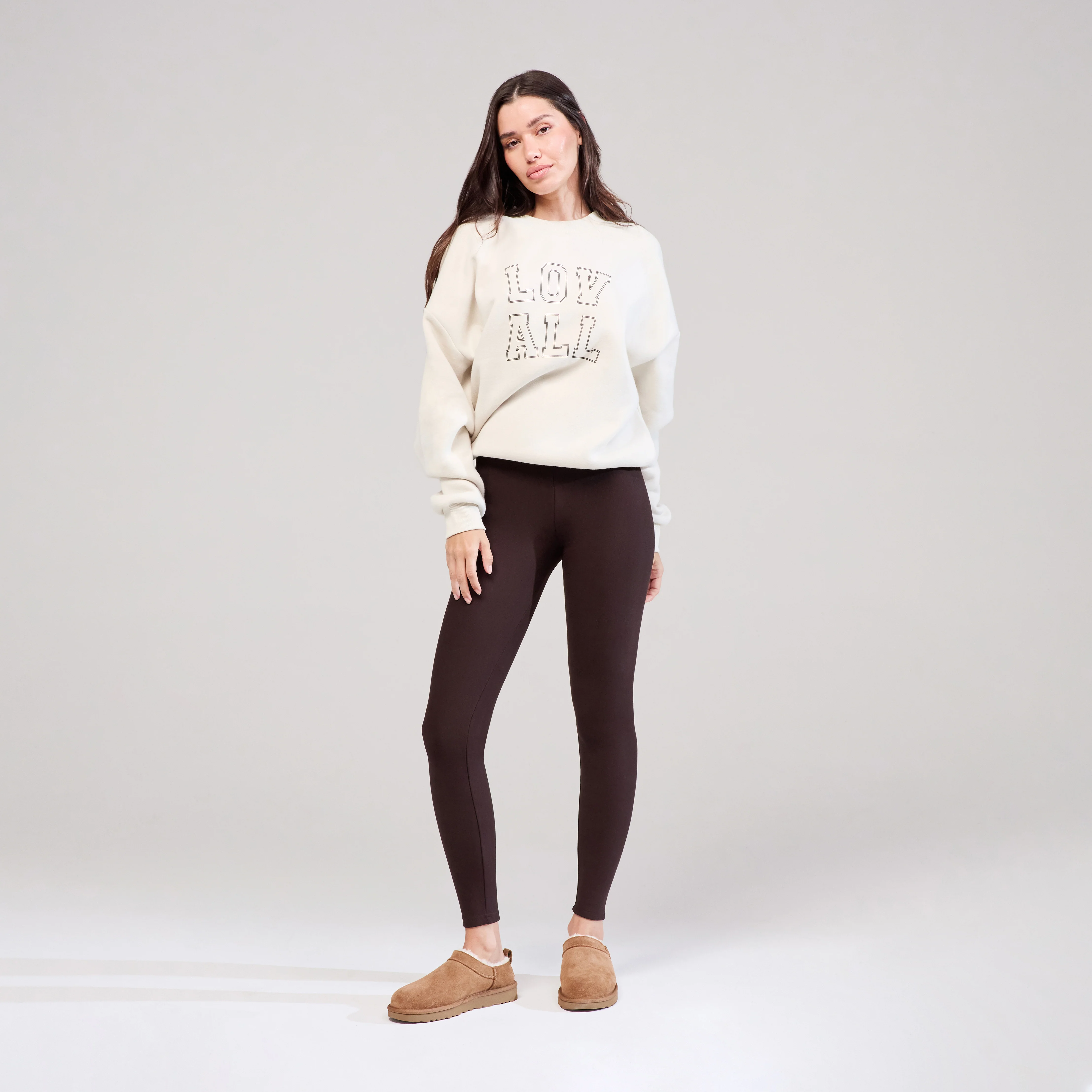 Heavyweight Oversized Sweatshirt Varsity - Ecru - Image 5