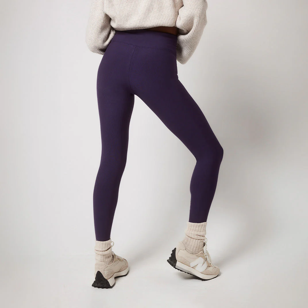 Winter Everyday High Waisted Leggings - Midnight Plum - Image 2