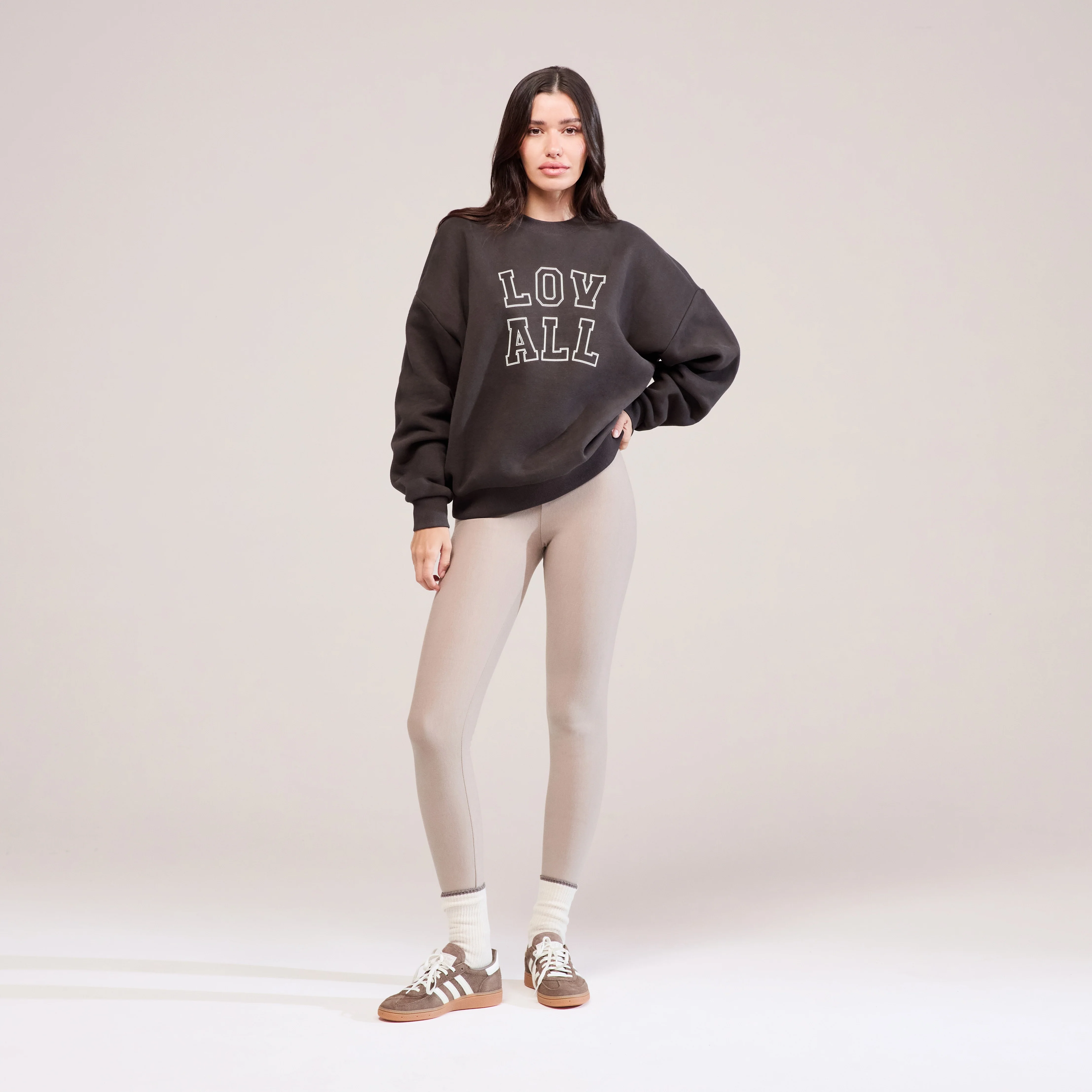 Winter Everyday High Waisted Leggings - Stone