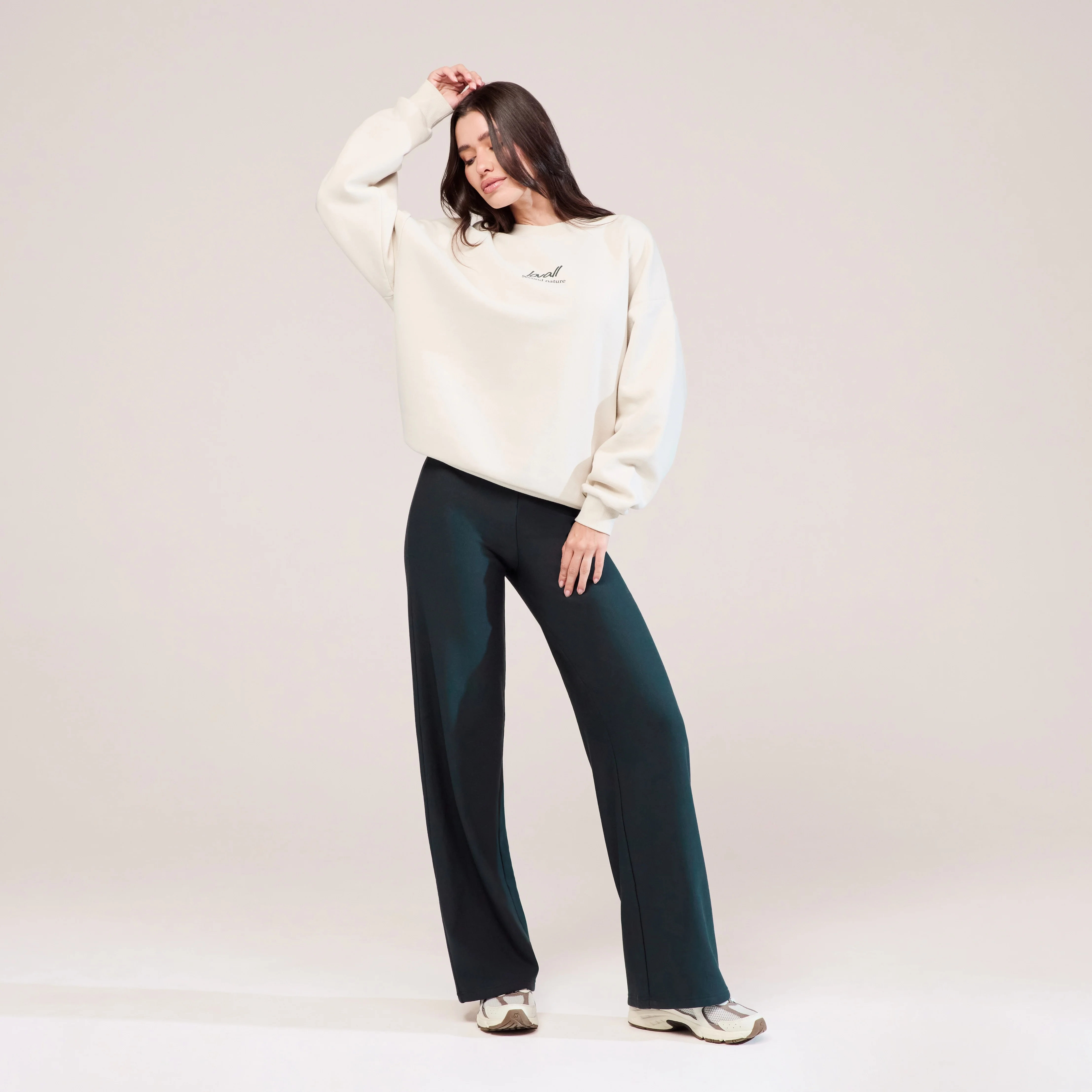 Winter Wide Leg Trousers - Pine - Image 2