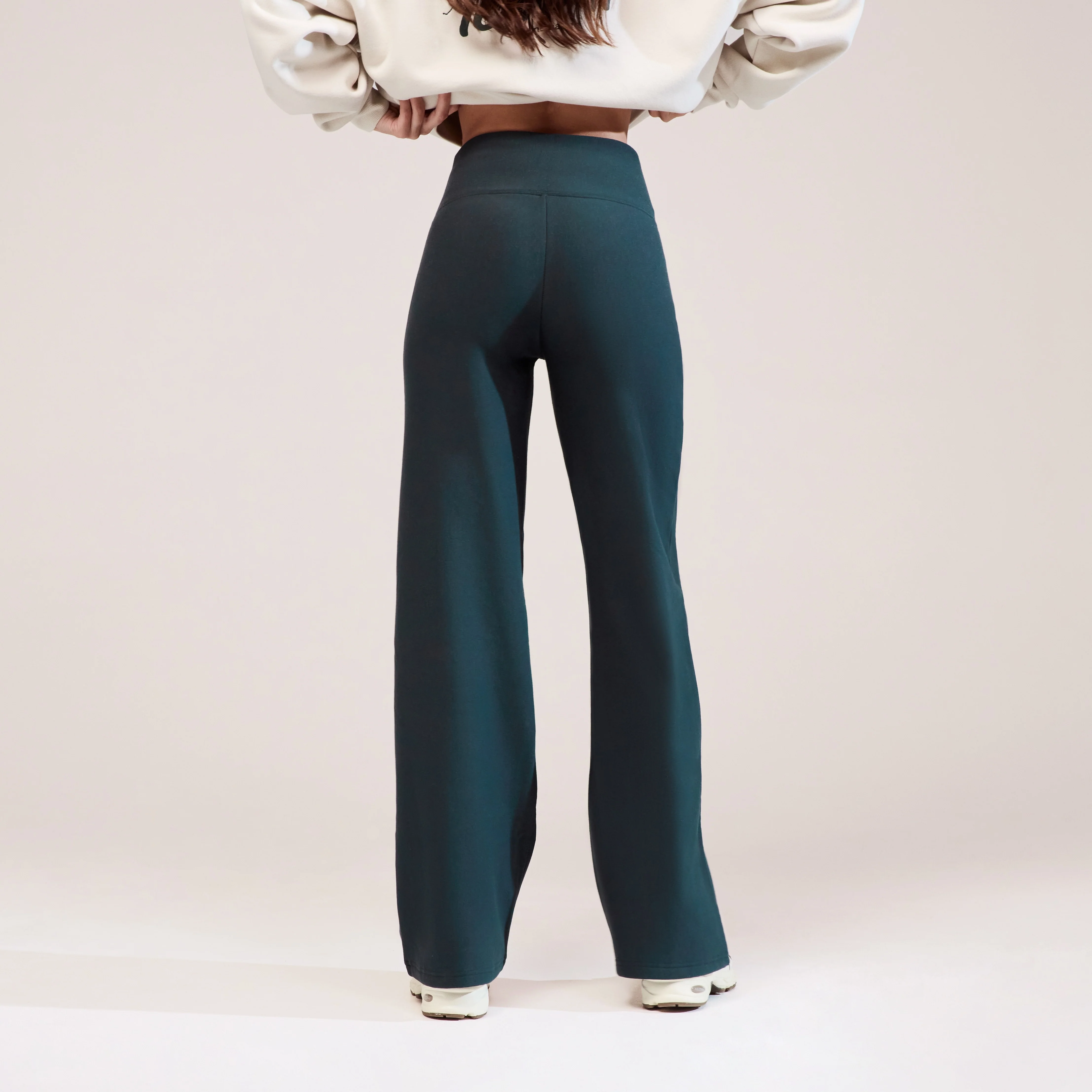 Winter Wide Leg Trousers - Pine - Image 6