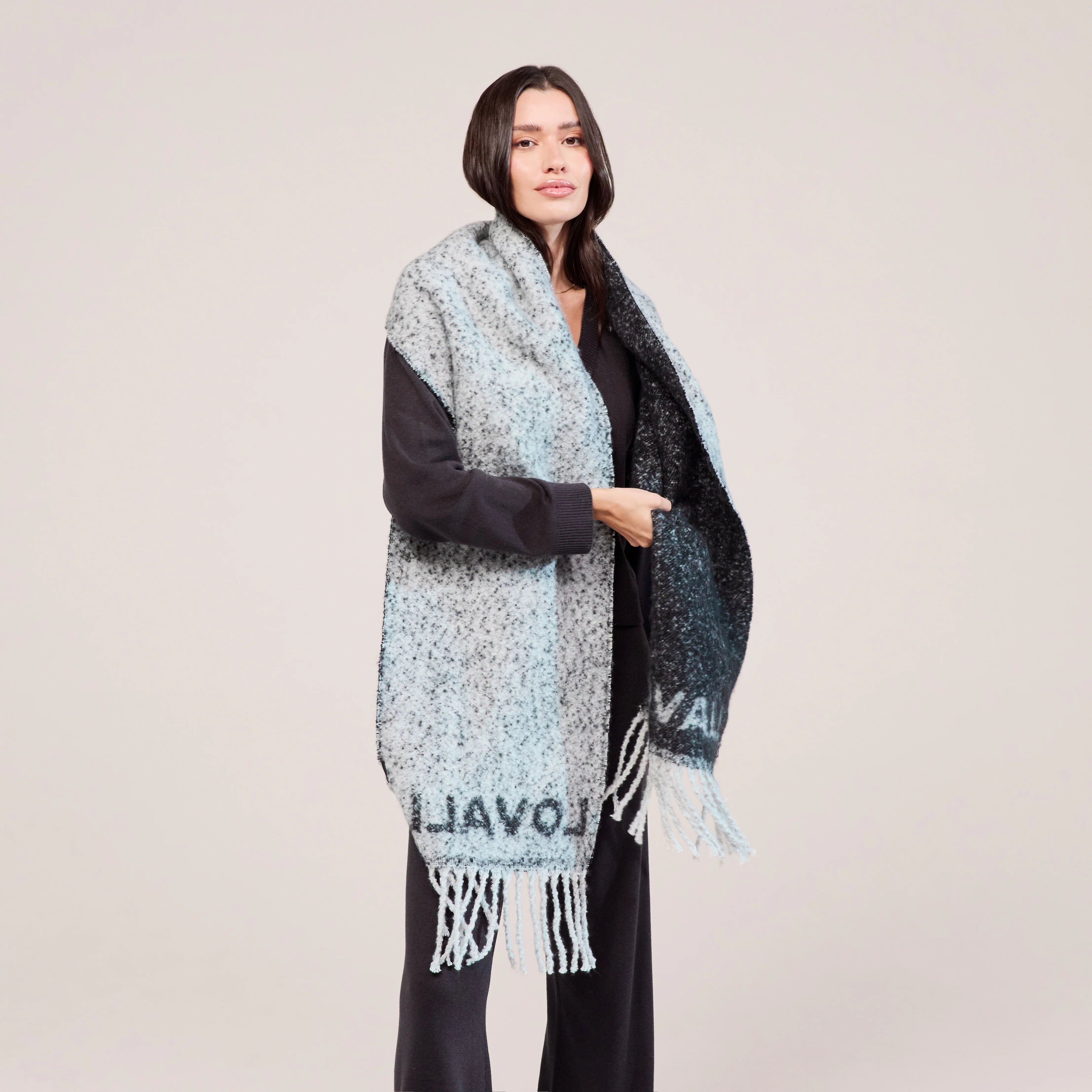 Woven Scarf - Black - Image 5